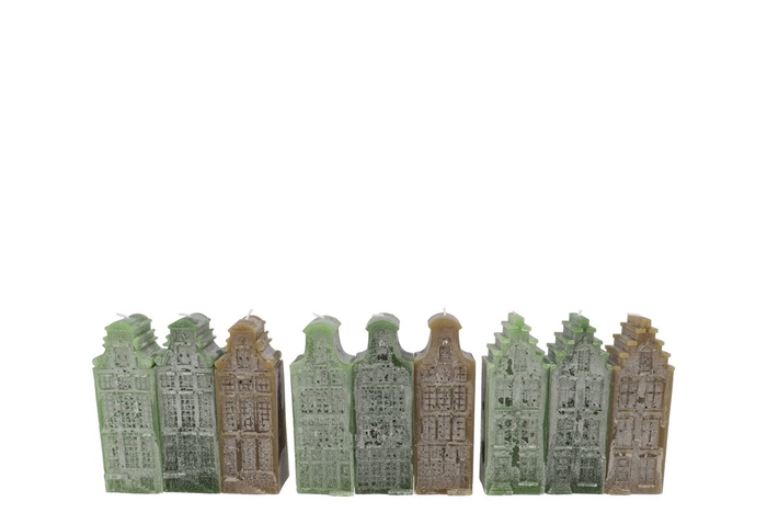 <h4>Amsterdam House Green Mix Candle 6x6x16cm</h4>