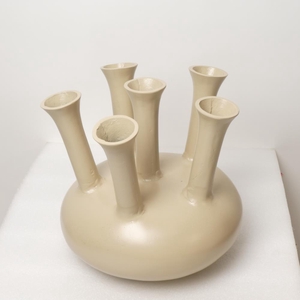 Alu Vase Taupe O  33cm