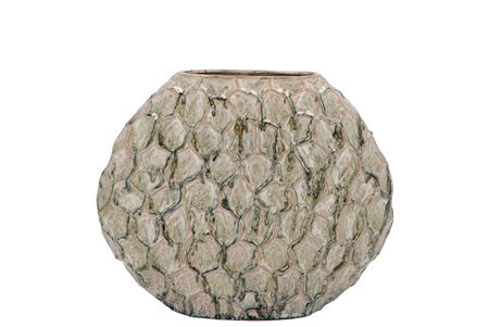 <h4>Inga Jada Green Oval Vase Active Glaze Structure 2</h4>