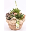 Jute mand met rand 18cm