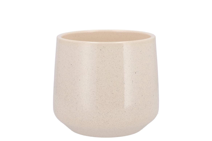 Ceramic Beige Stone Pot Orchid Berlin 14x13,5cm