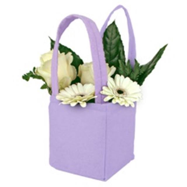 Bag Pastel felt 12,5x11,5xH14,5cm lilac
