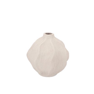 Lisboa White Vase Wave Globe 13x13x12cm