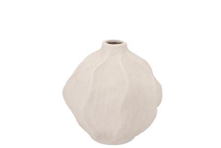 <h4>Lisboa White Vase Wave Globe 13x13x12cm</h4>