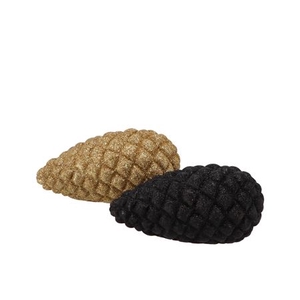 Jingle Gold/black Pinecone Ass 13x7x6cm Nm