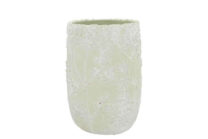 Alaska Gypsy Green Whitewash Vase 23x23x33cm Nm