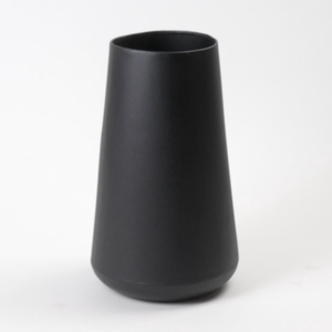 Vase Metal Black Texture Ø20x3