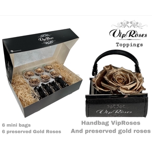 HANDBAG VIP ROSES PRESERVED GOLD ROSE