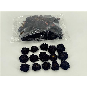 DRIED DAHLIA HEADS BLACK BAG (50-60