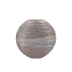 Inga Jada Grey Oval Vase Active Glaze Wave 31x12x30cm