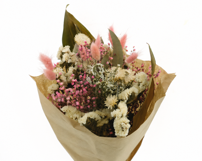 <h4>Dried Bouquet White Pink x10</h4>