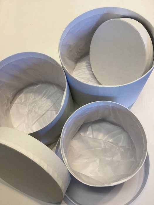 HOEDENDOOS 3BOXES D19XH14,5 EN D17XH13 EN D14,7XH11 WHITE