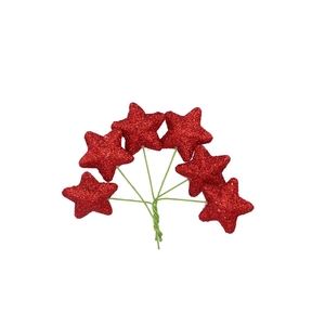 Pick Shine Star Jolly Red 4x7cm Per 96