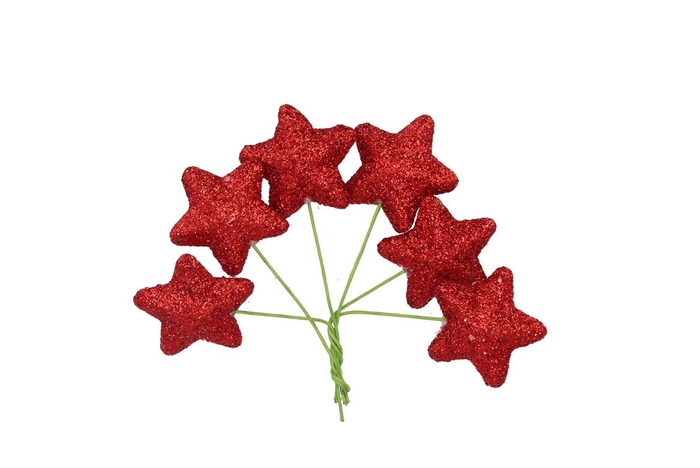 <h4>Pick Shine Star Jolly Red 4x7cm Per 96</h4>