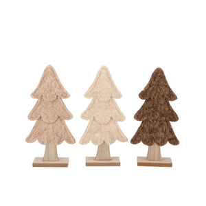 Lauren Brown X-mas Tree Deco Ass 12x4x21cm