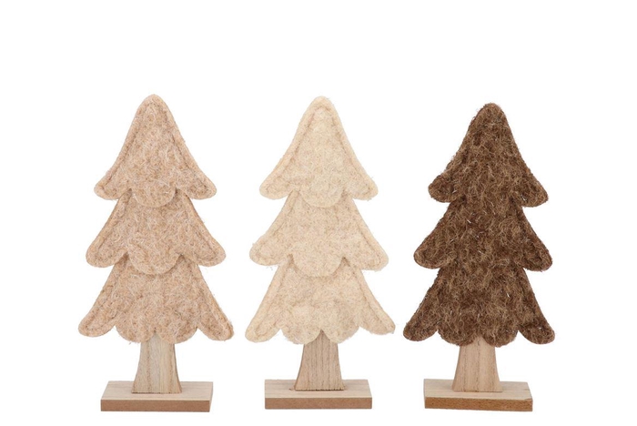 <h4>Lauren Brown X-mas Tree Deco Ass 12x4x21cm</h4>