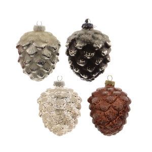 Christmas bauble Pine cone d07*10cm