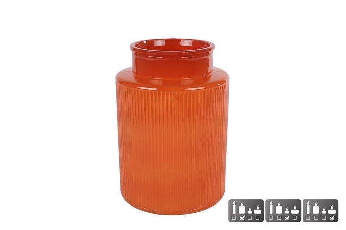 <h4>"Vaas ""Niamh"" L oranje  15x15x21c</h4>