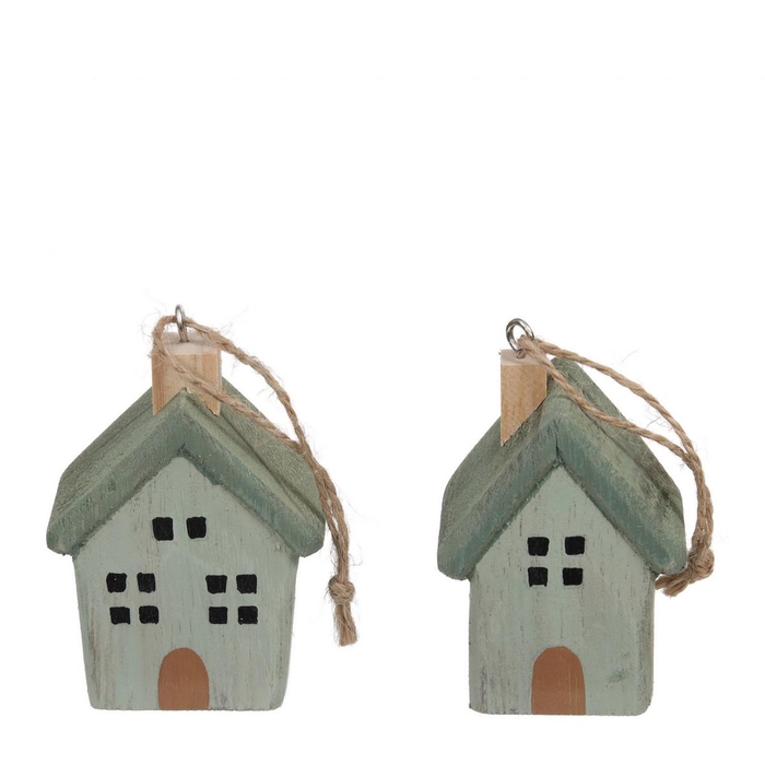 <h4>Kerst Hanger huis hout 5*3.5*7cm ass.</h4>