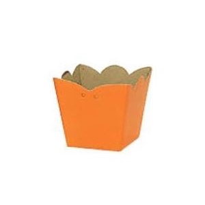 CACHEPOT MEDIO 6 x 9 x 9 CM COM 10 UN LARANJA