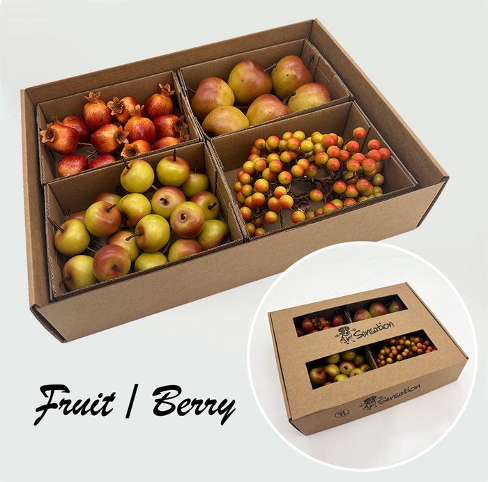<h4>Zijde Fruit Box Groen Mix</h4>