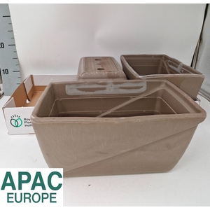 Jardinière 30cm en terre cuite taupe