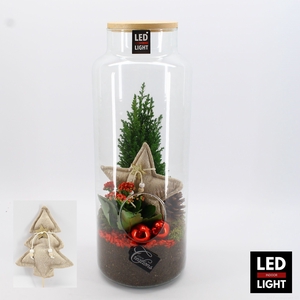 XMAS-24010LED Kerst creatie terrarium