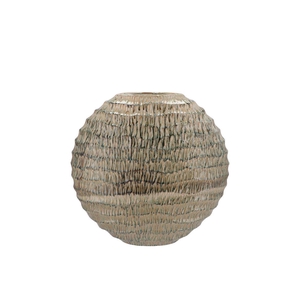 Inga Jada Green Oval Vase Active Glaze Wave 23x10x22cm Nm