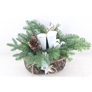 arr5 Kerst JS - Ker. brown/black ovaal 2wax