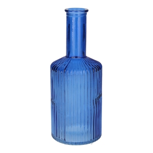 DF02-665461300 - Vase Caro lines neck d3.7/8.2xh20.5 cobalt blue transparent