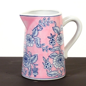 Porcelain jug H15cm pink