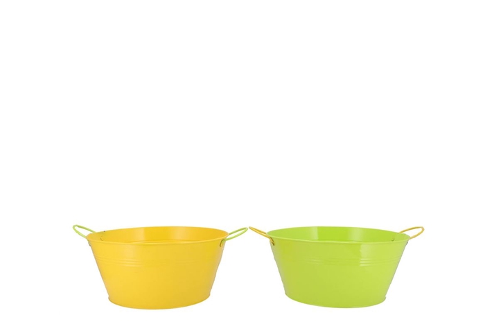 Zinc Basic Yellow/green Ears Bowl 25x12cm