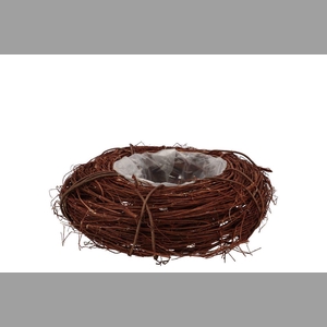 Wreath Elm Branches Planter Brown With Bottom 30x10cm