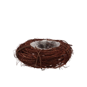 Wreath Elm Branches Planter Brown With Bottom 30x10cm