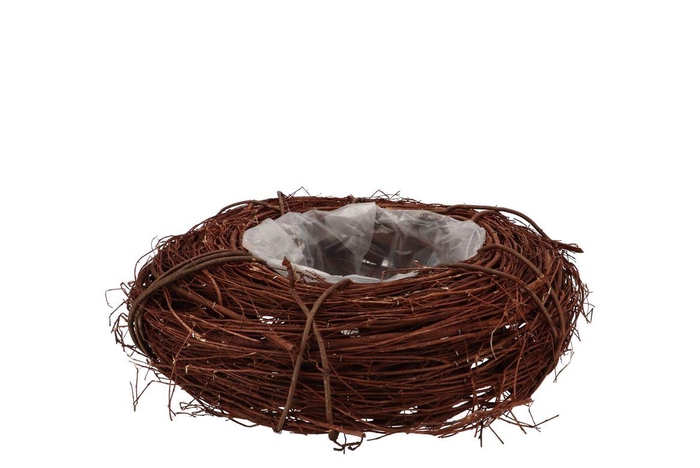 <h4>Wreath Elm Branches Planter Brown With Bottom 30x10cm</h4>