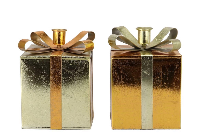 <h4>Glam Cozy Gold Mix Candle Holder Ass 12x17cm</h4>