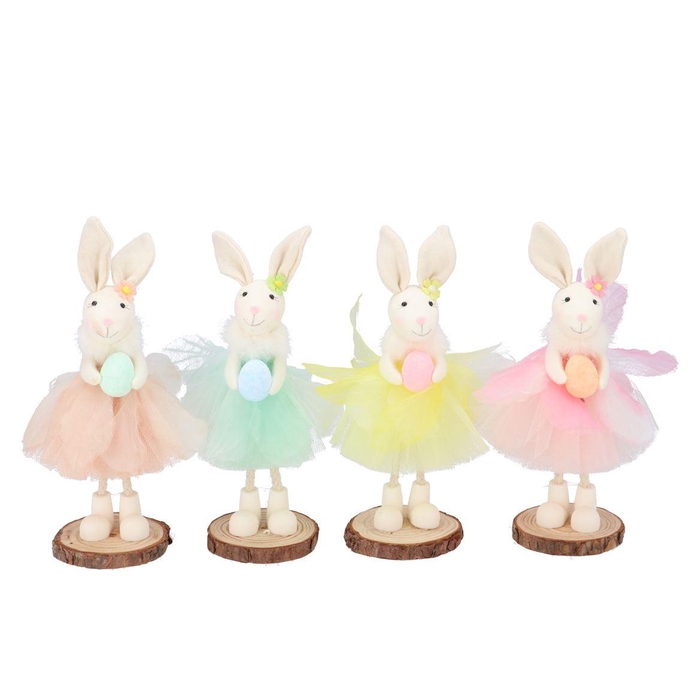 <h4>Easter Fun Pastel Bunny Ballet Stand Ass 6x6x20cm</h4>