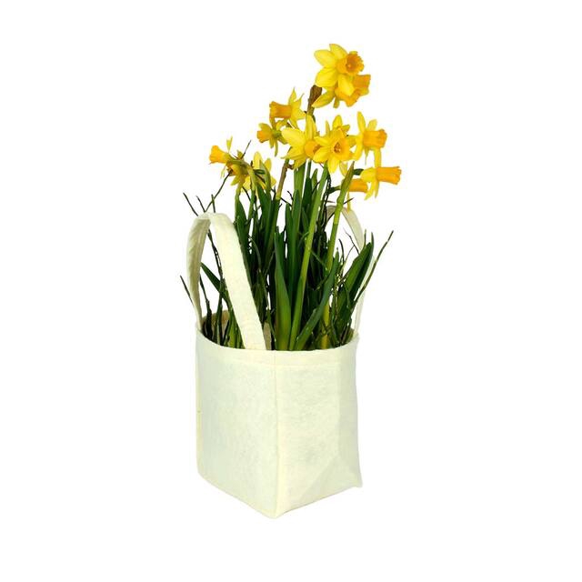 <h4>Bag Pastel felt 12.5x11.5xH14.5cm yellow 20/bag</h4>