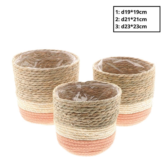 <h4>Manden sets Nora pot S/3 d23*23cm</h4>