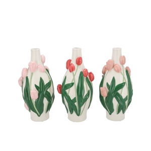 Isa Summer Pink Vase Neck Tulip Ass 15x15x30cm