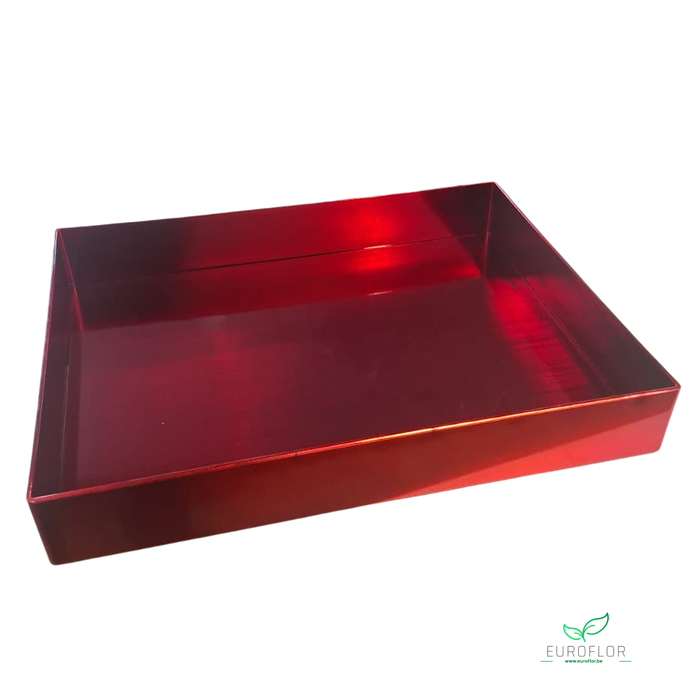 <h4>MELAMINE TRAY RED 43,5X34,5X6CM</h4>