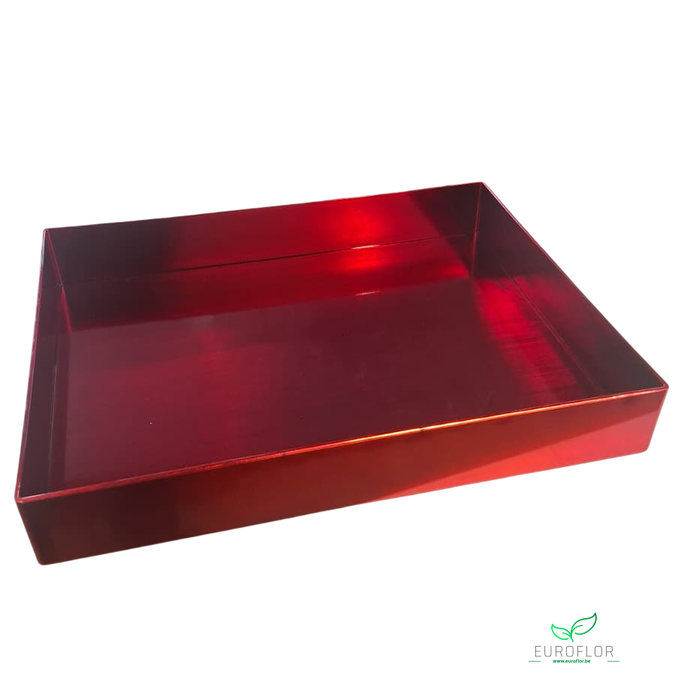 MELAMINE TRAY RED 43,5X34,5X6CM