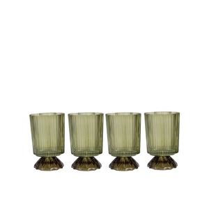 Naomi Summer Green Tealight Holder Ass 8x12cm