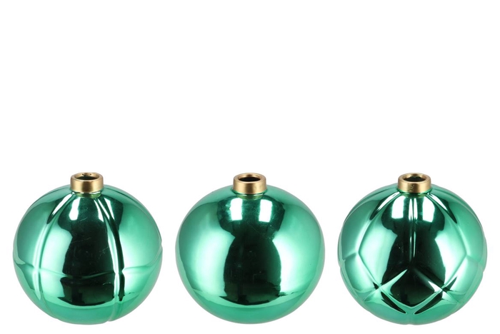 <h4>Christmasball Green Single Vase Ass 19x19x17cm Nm</h4>