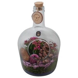 PTHG8299 Arrangement Autumn Glass in glazen fles