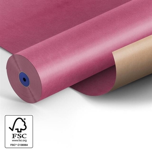 Papier:75cm br. gestr.kraft 50g Fond cyclaam 210m.