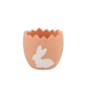 Easter Rabbit Pot Orange 11x11x10,5cm Nm