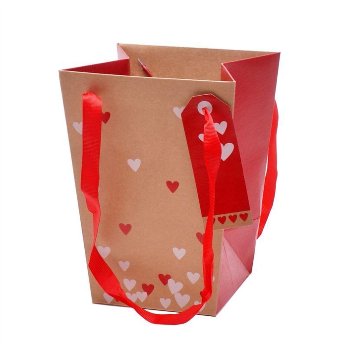 <h4>Tas Love 15x11x20cm nat/rd 10/pak</h4>