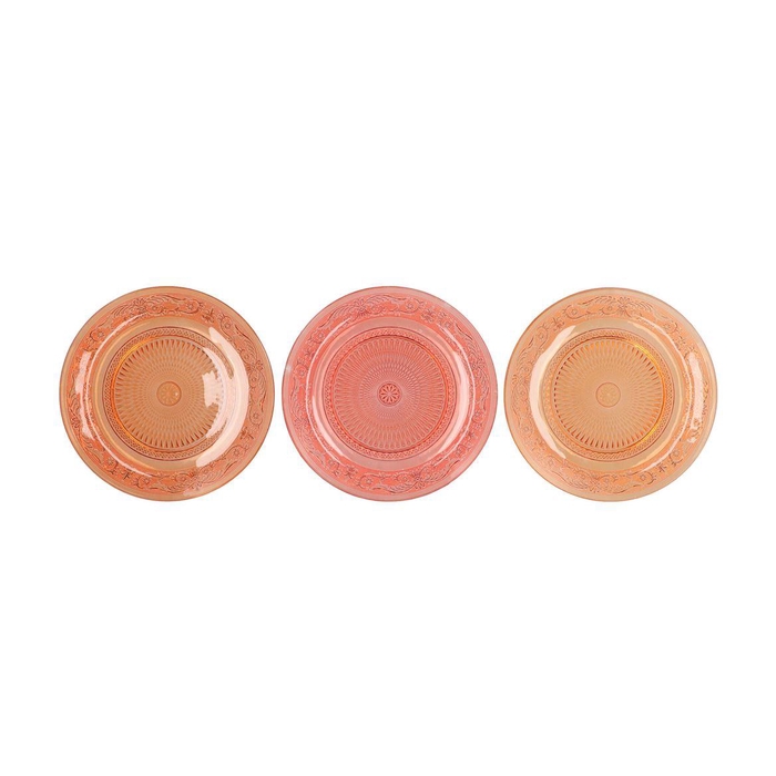<h4>Dayah Coral Sunset Glass Plate 23x2cm Ass P/1 Nm</h4>