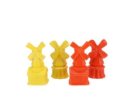<h4>Holland Yellow/orange Vase Mill Ass 9x8x18cm</h4>